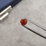 2.15 ct vivid orange heart-shaped spessartine