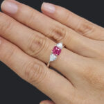 1.09 carat red-pink radiant-cut Mahenge spinel