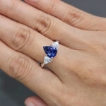 2.02 carat pear-cut Royal Blue sapphire