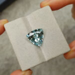 7.57 ct trillion cut Sri Lankan aquamarine