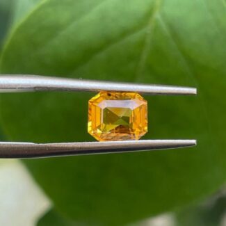 1.30 ct Vivid Yellow Sapphire Radiant Cut from Sri Lanka